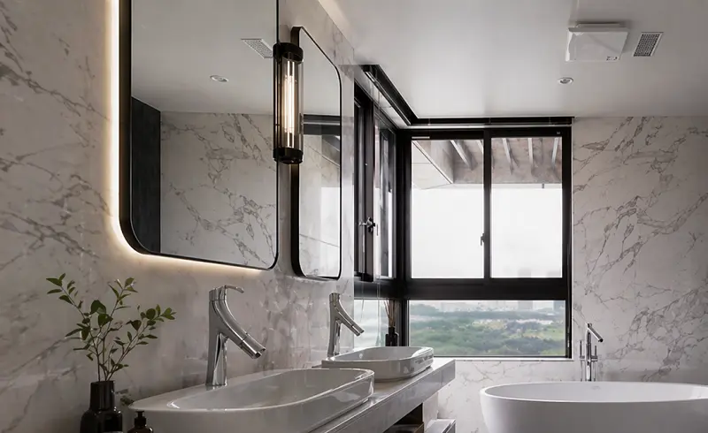 Total Bathroom Coordination: Matching Drains with Hinges and Glass Fittings