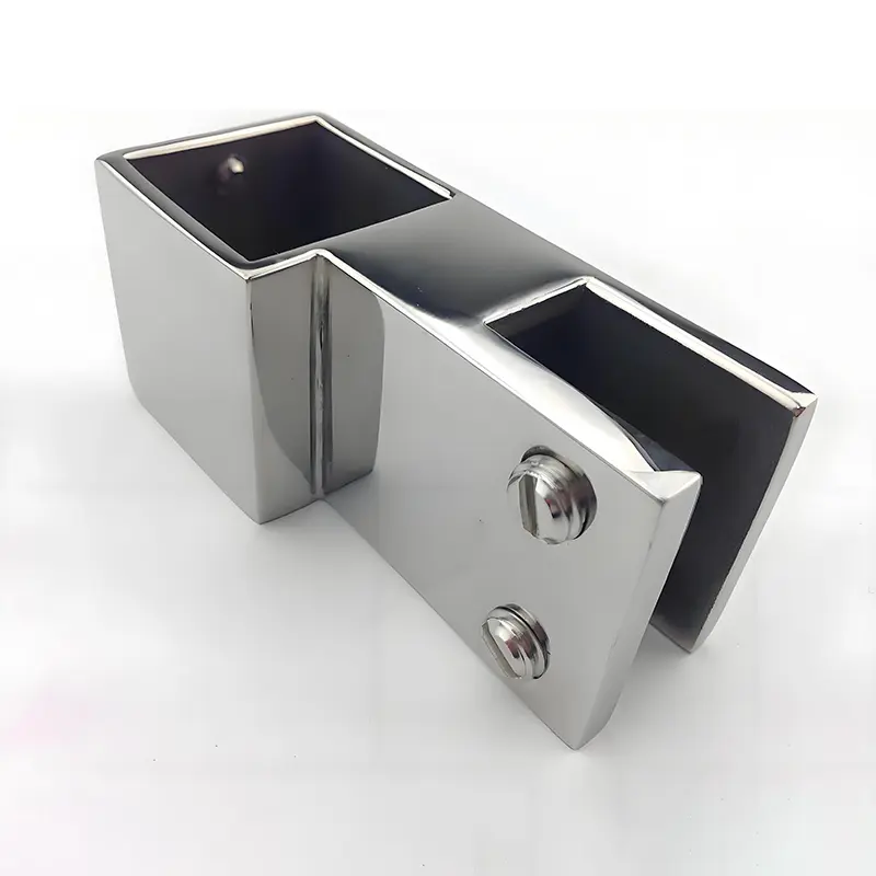 Custom Square Tube Connector Shower Hanging Clips Clamps Zinc Alloy Stainless Steel (4).jpg